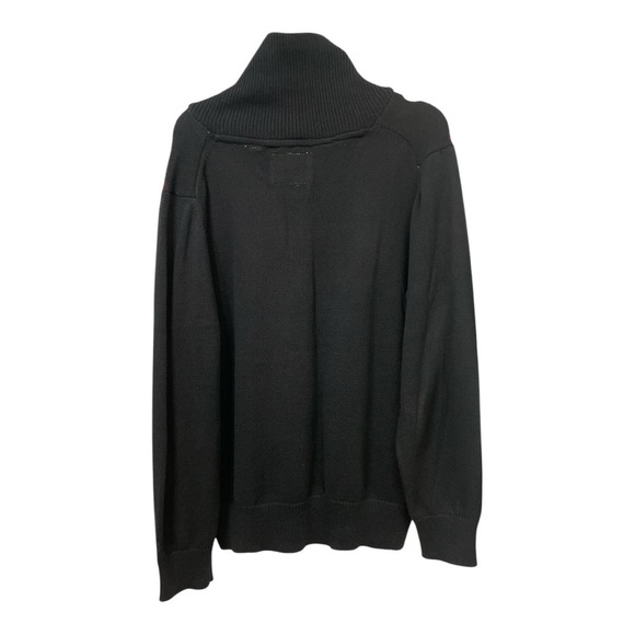 Weatherproof Vintage Men's Large Black Button Shawl Collar Holiday Sweater - Picture 3 of 10